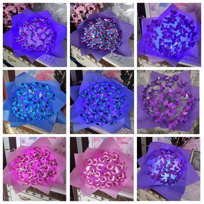 Букети з метеликами подарунок для вашої коханої, для вчителя, мами