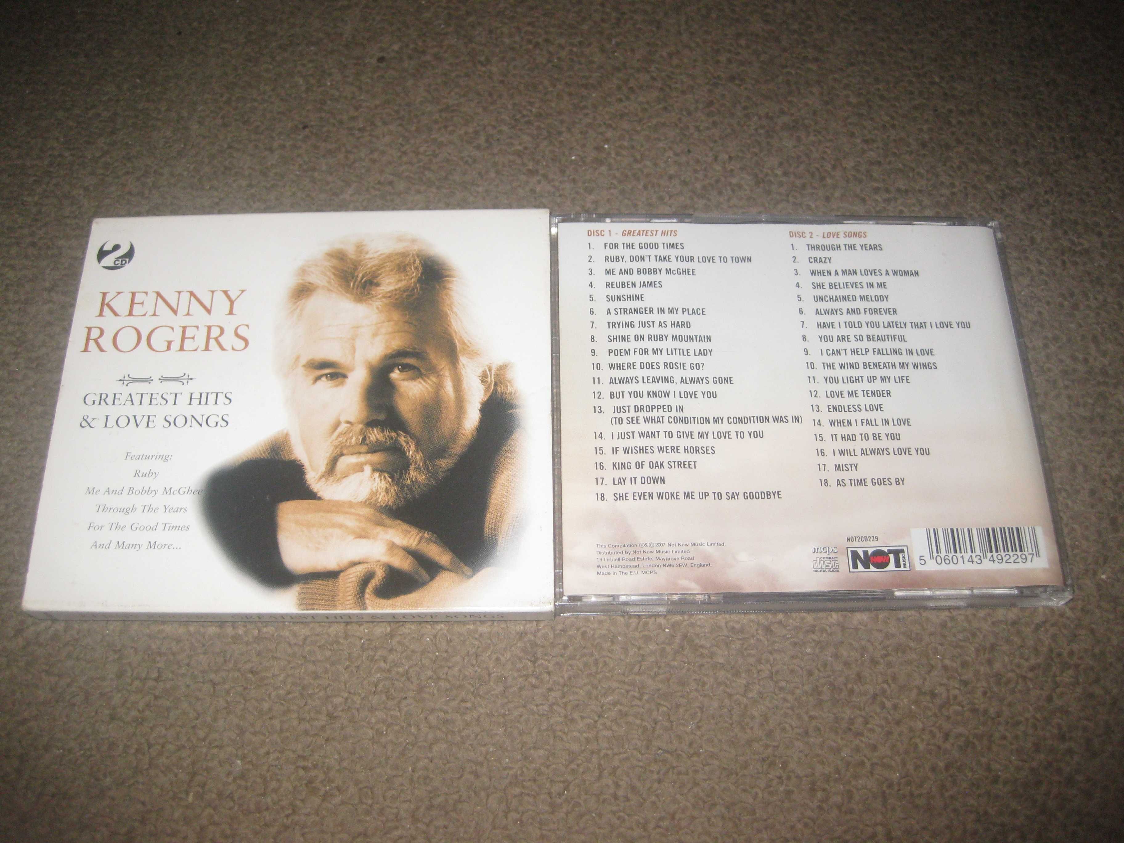 CD Duplo do Kenny Rogers "Greatest Hits & Love Songs" Slidepack!