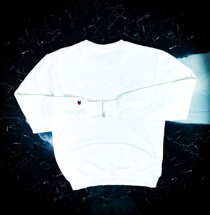 Nowa Biała Męska Bluza «Champion» Sweter / S