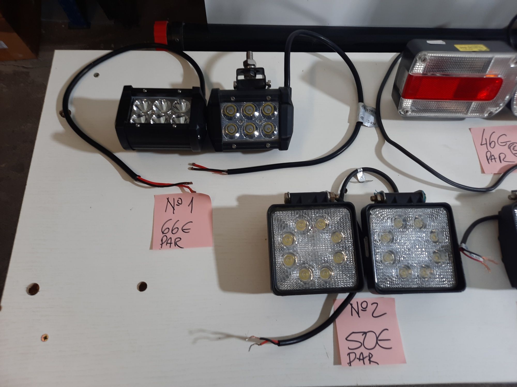 Farois de leds de 12 v para jipes ou camião