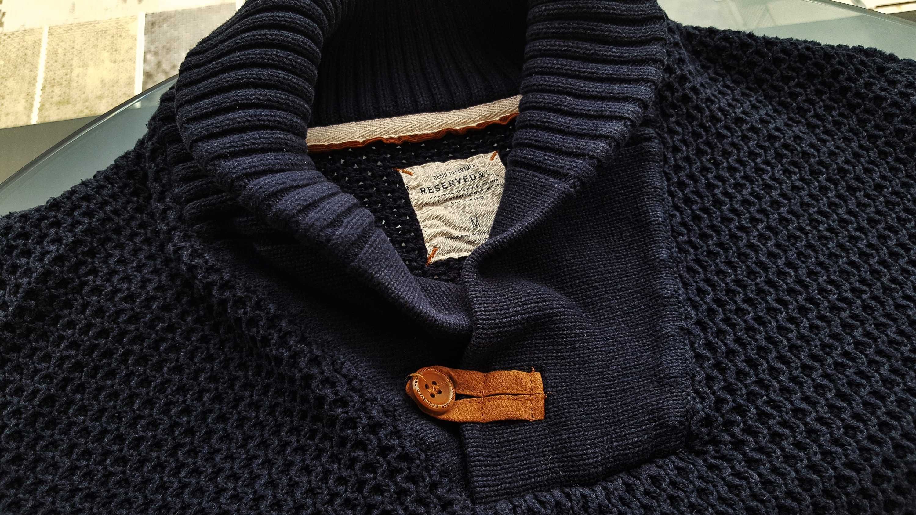 Sweter męski Reserved granatowy rozmiar M stan bdb