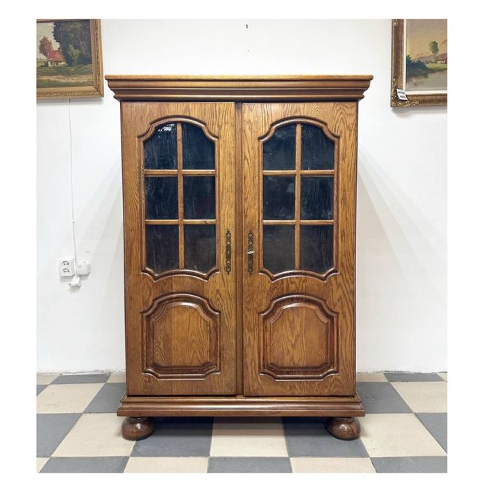 Вітрина шафа сервант бібліотека дубова витрина 3170