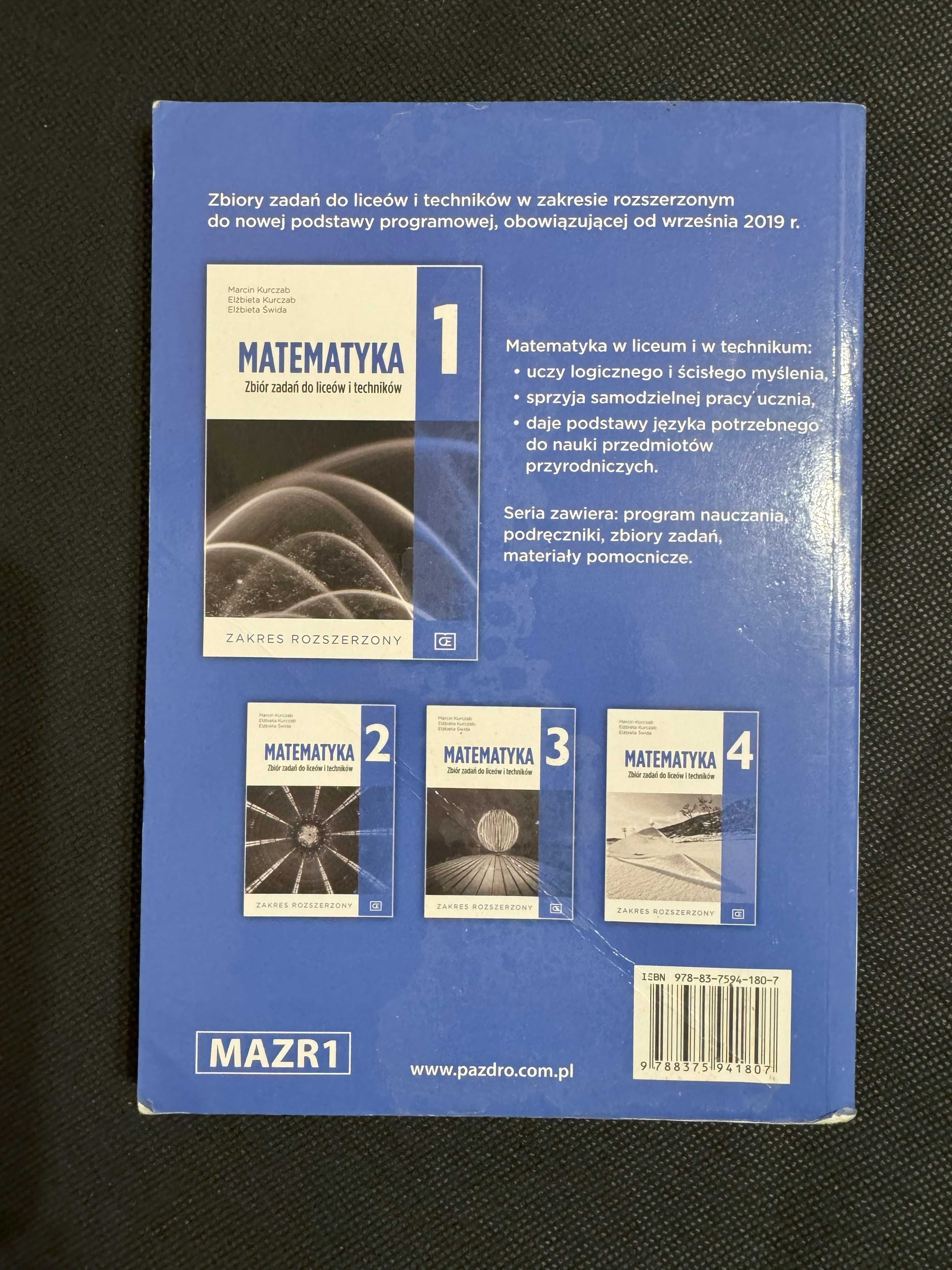 Matematyka zbiór zadań klasa 1 zakres rozszerzony PAZDRO