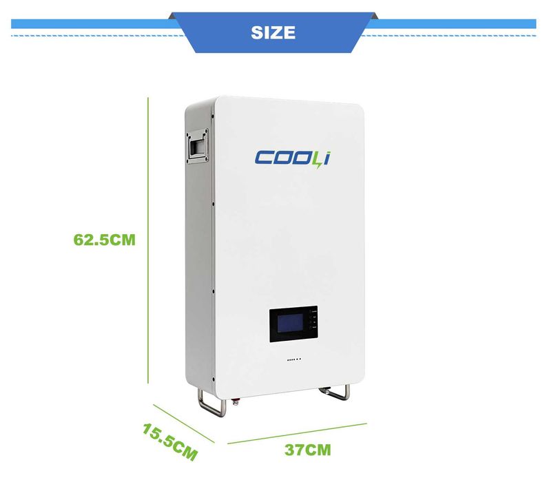 Акумулятор Lifepo4 51.2v 100a (100A Smart BMS, настінний) Cooli