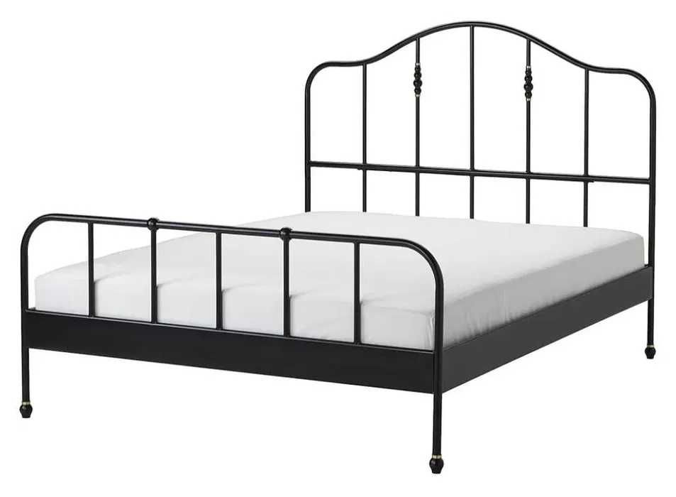 SAGSTUA rama łóżka, 140x200 cm, czarny/Lindbåden
