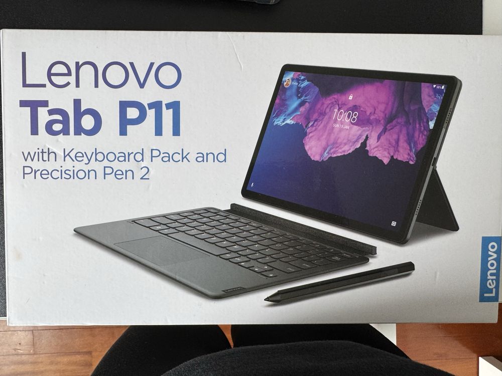 Tablet lenovo tab p11 com teclado e caneta
