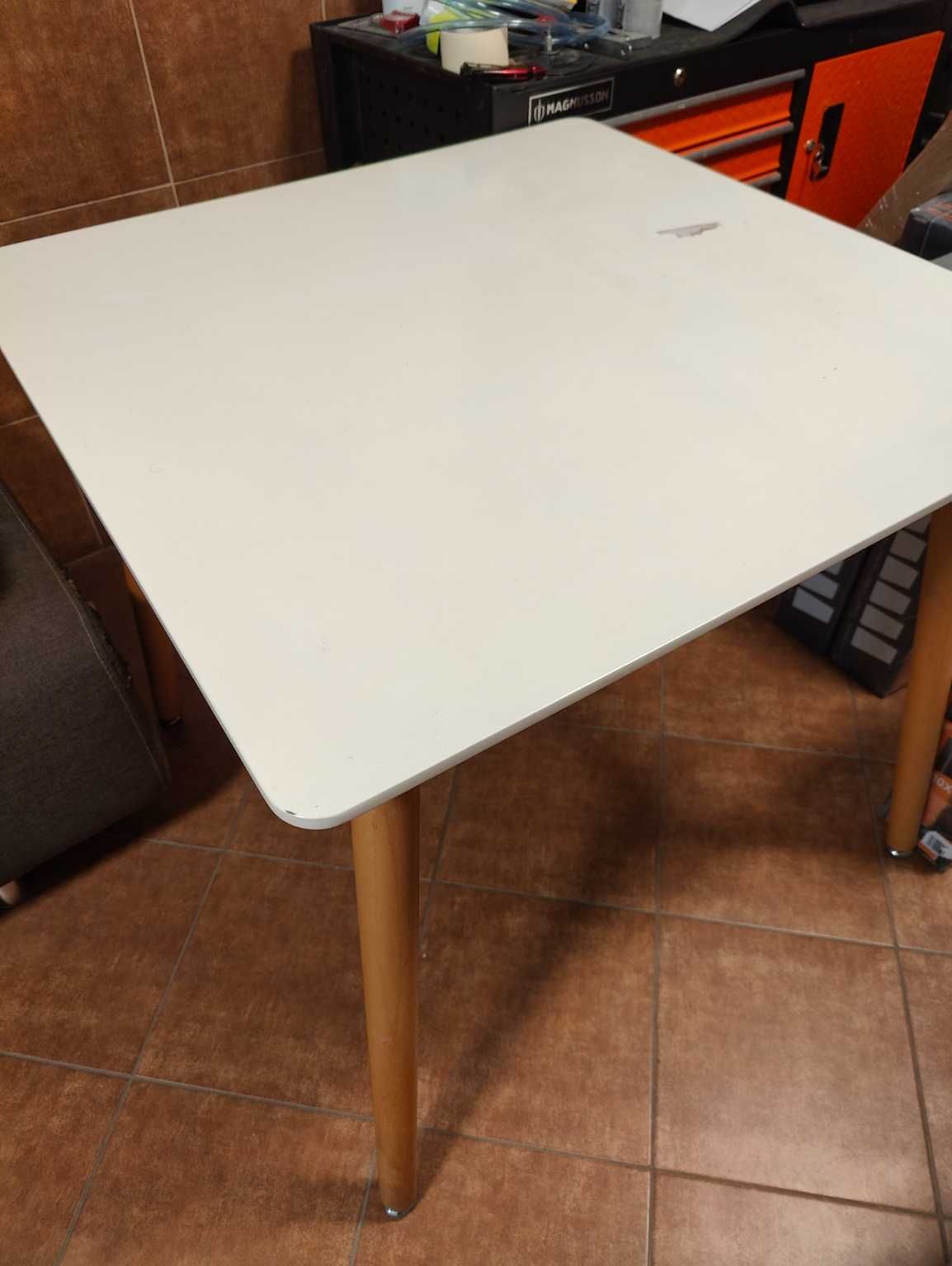 stół do kuchni jadalni 80x80cm biały