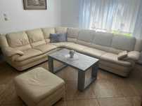 Narożnik Natuzzi skóra naturalna (duży)+pufa