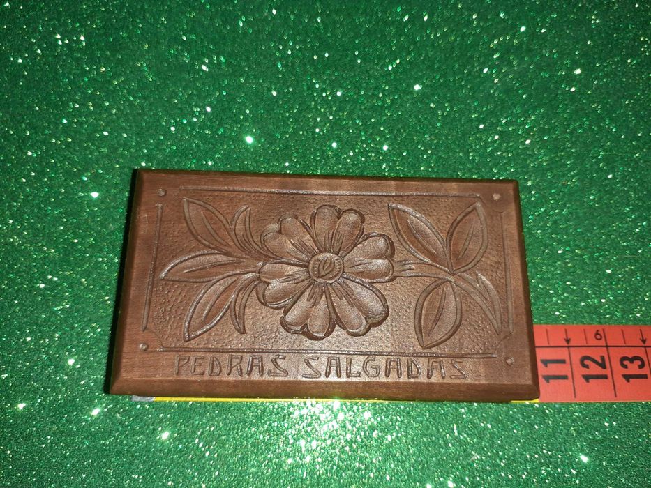 Caixa de Madeira para selos" Pedras Salgadas"