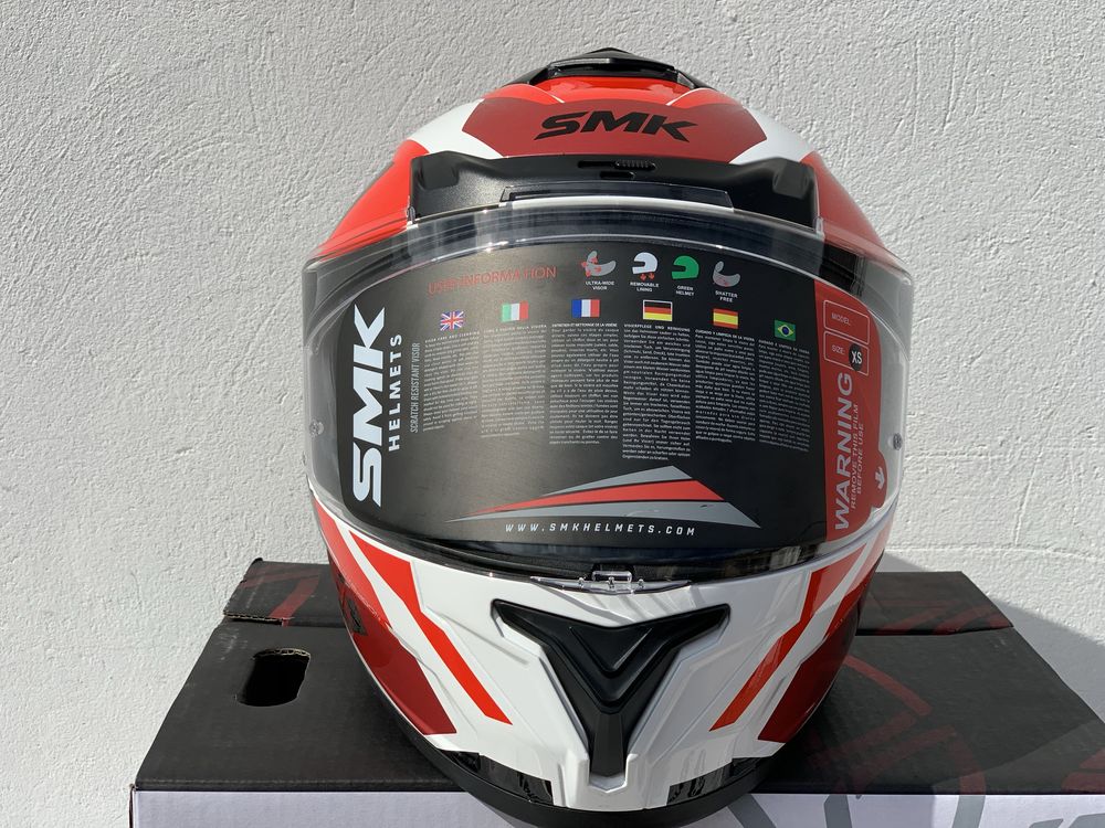 Kask motocyklowy SMK Typhoon rozmiar XS, Blenda, Certyfikat EU!