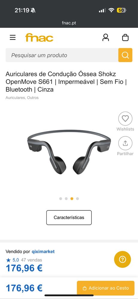 Novo Auriculares de condução Óssea Shokz OpenMove S661