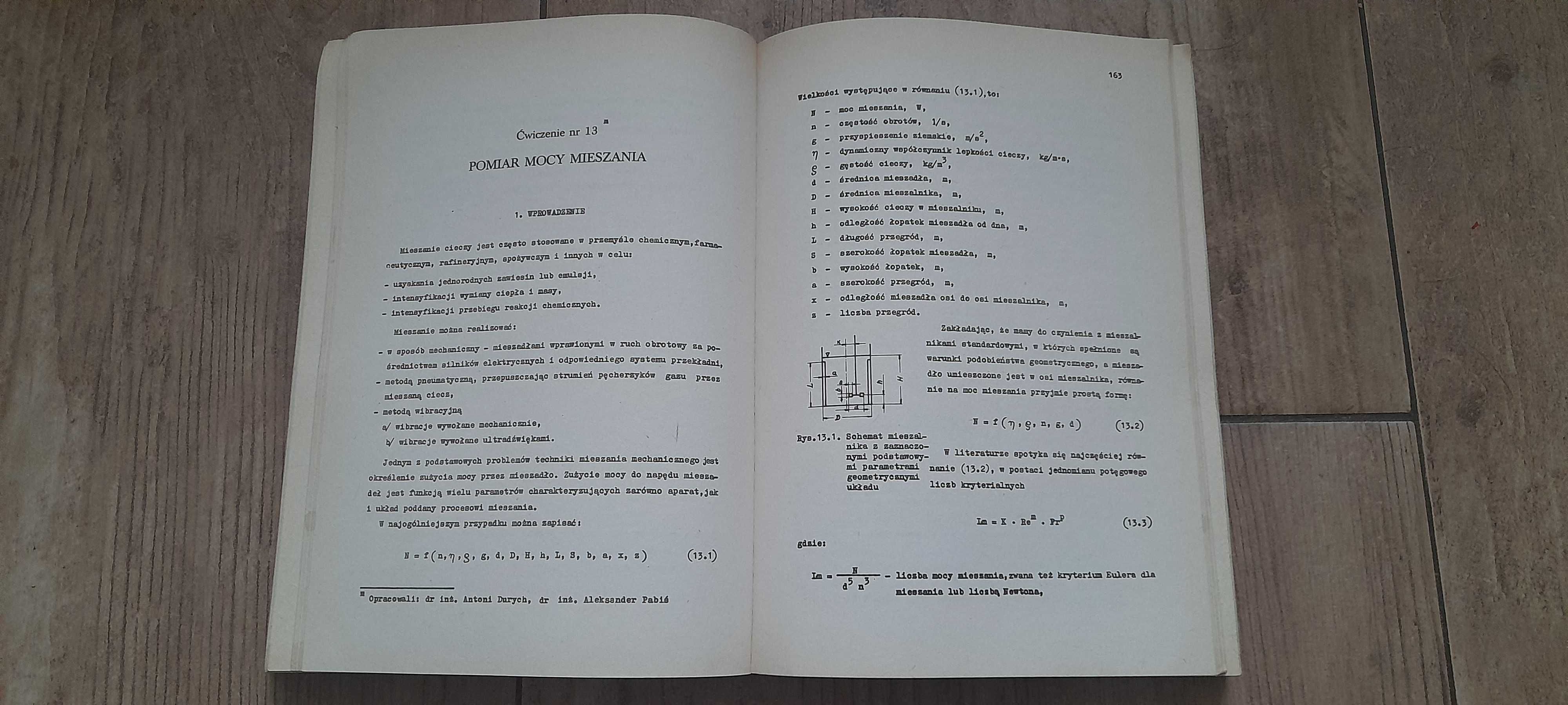 "Ćwiczenia Laboratoryjne z Inżynierii Chemicznej" - PK, Kraków 1984