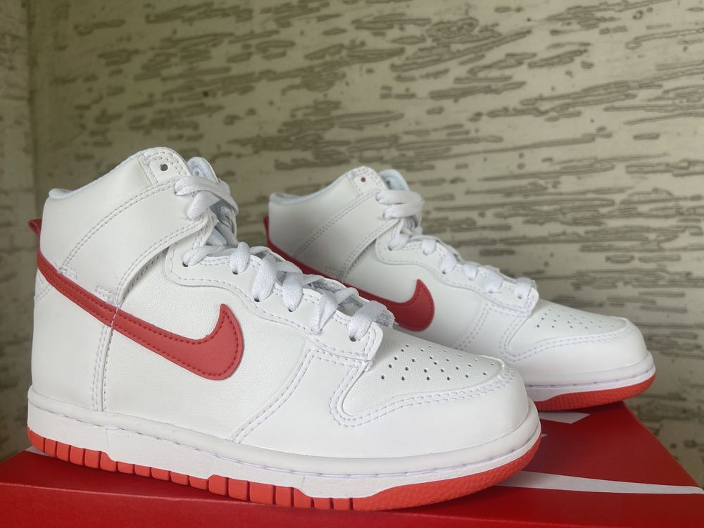 Nike Dunk High White Red 36.5 *NOWE*