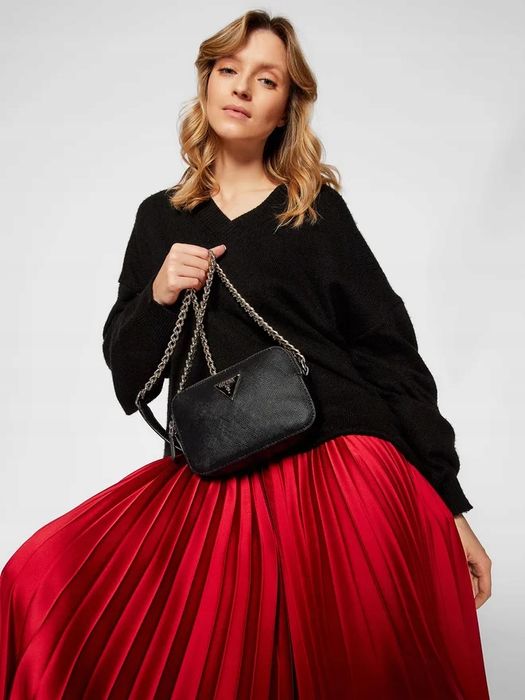 Guess Torebka Damska Torba Noelle Czarna Logowana T554