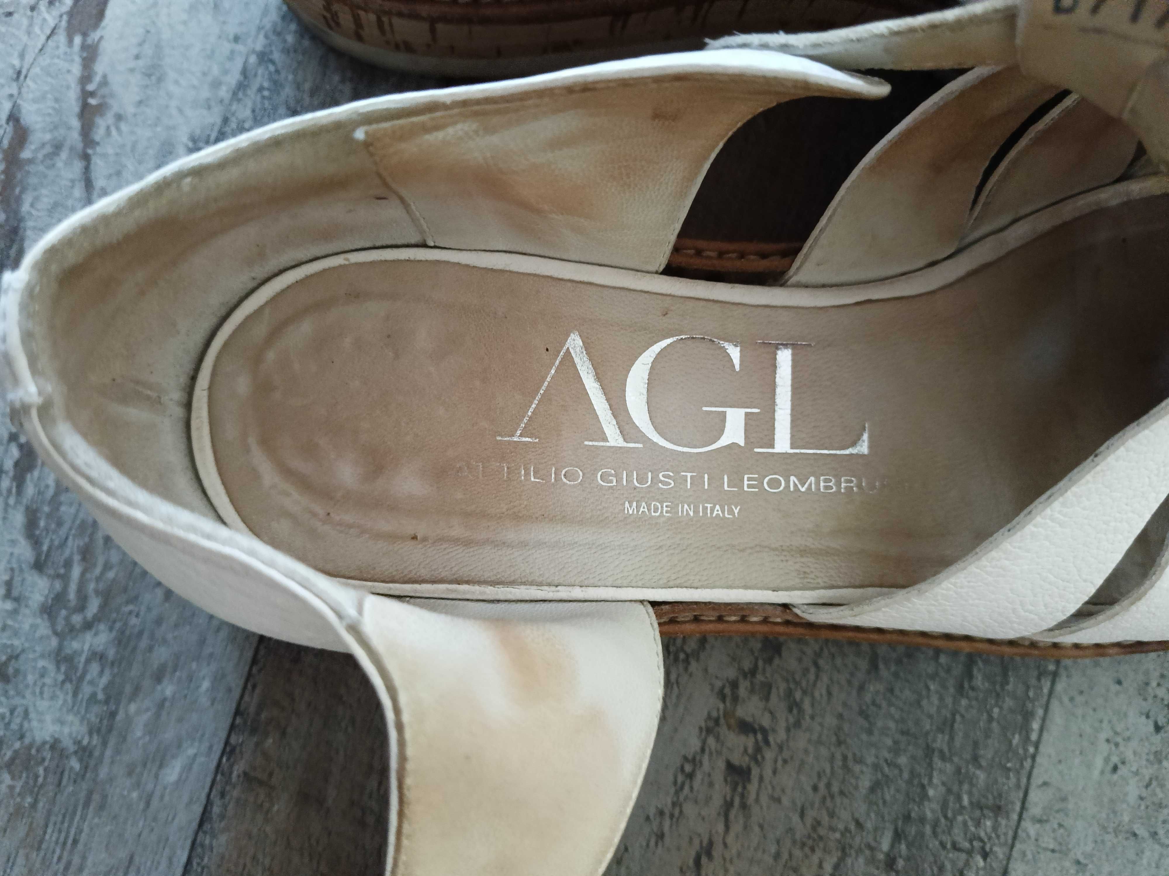 Agl sandały damskie białe rozmiar 40