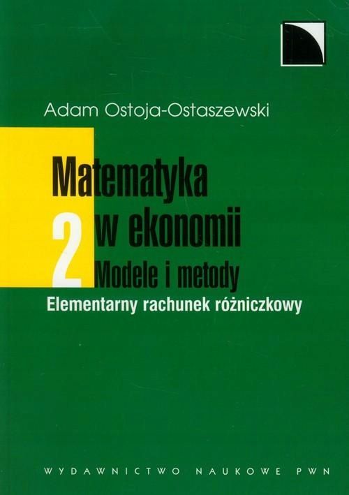 Matematyka W Ekonomii Modele I Metody Tom 2
