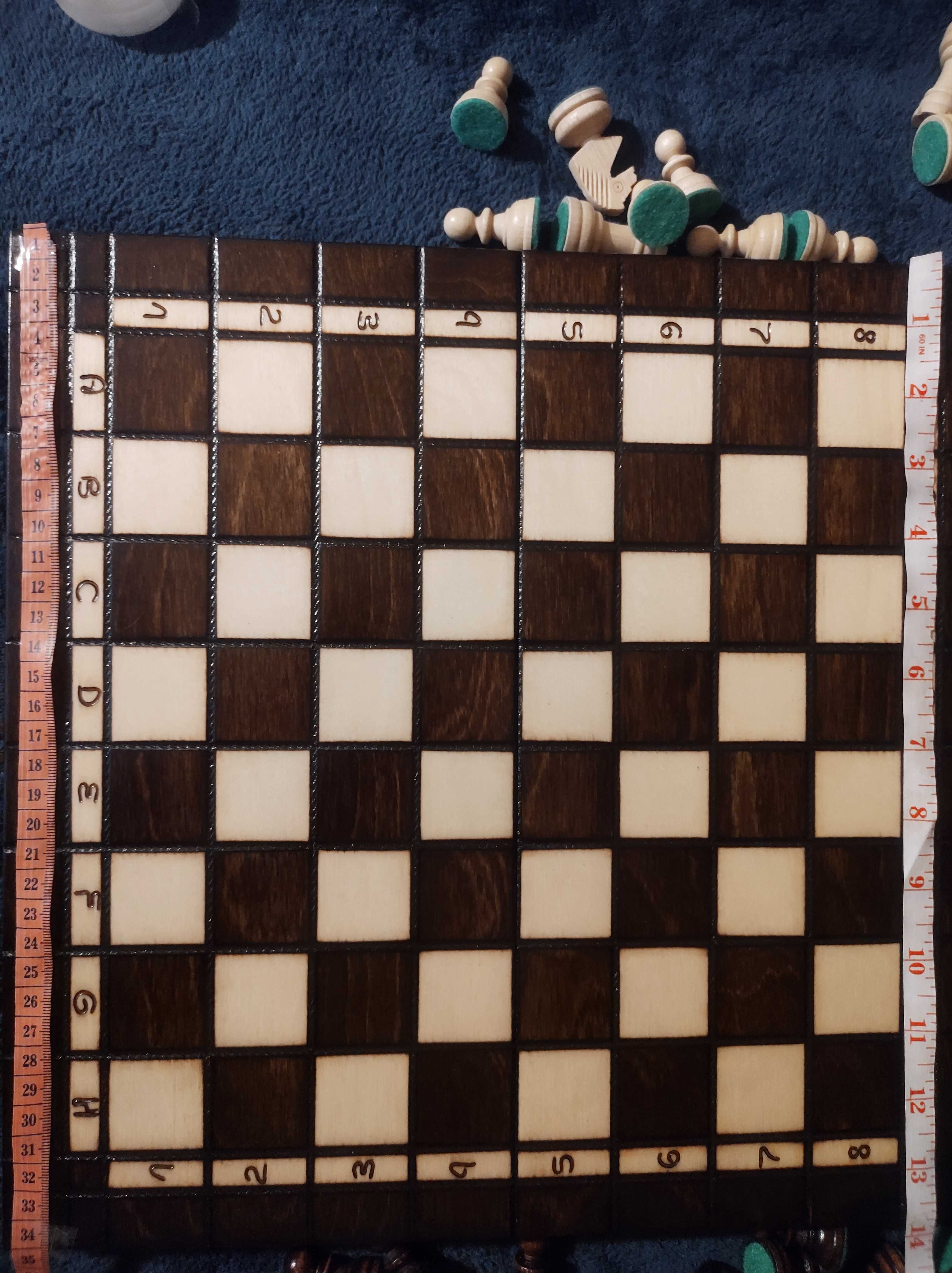 szachy drewniane duże NOWE  34*34cm