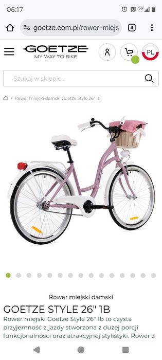 Rower holenderski różowy