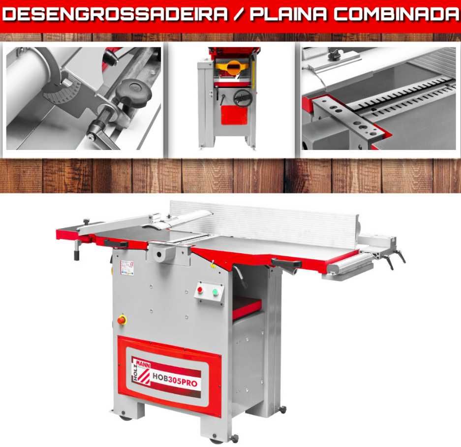 DESENGROSSADEIRA / PLAINA COMBINADA 400V HOLZMANN