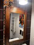 Stare lustro w drewnianej ramie (lite drewno) 87/57