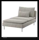 Soderhamn - Chaise longue viarp bege/castanho
