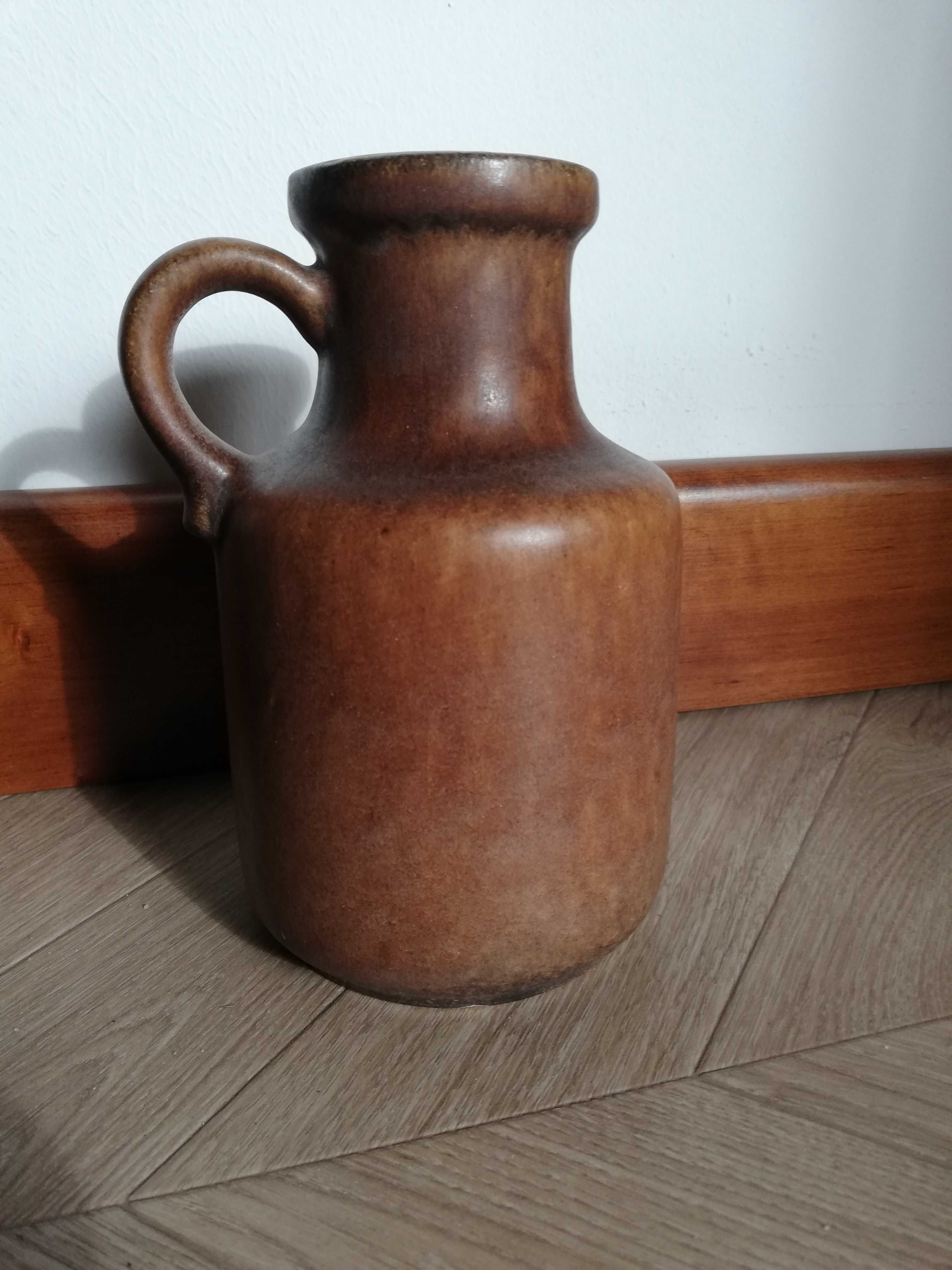 Wazon ceramiczny Scheurich brązowy z uchem 414-16