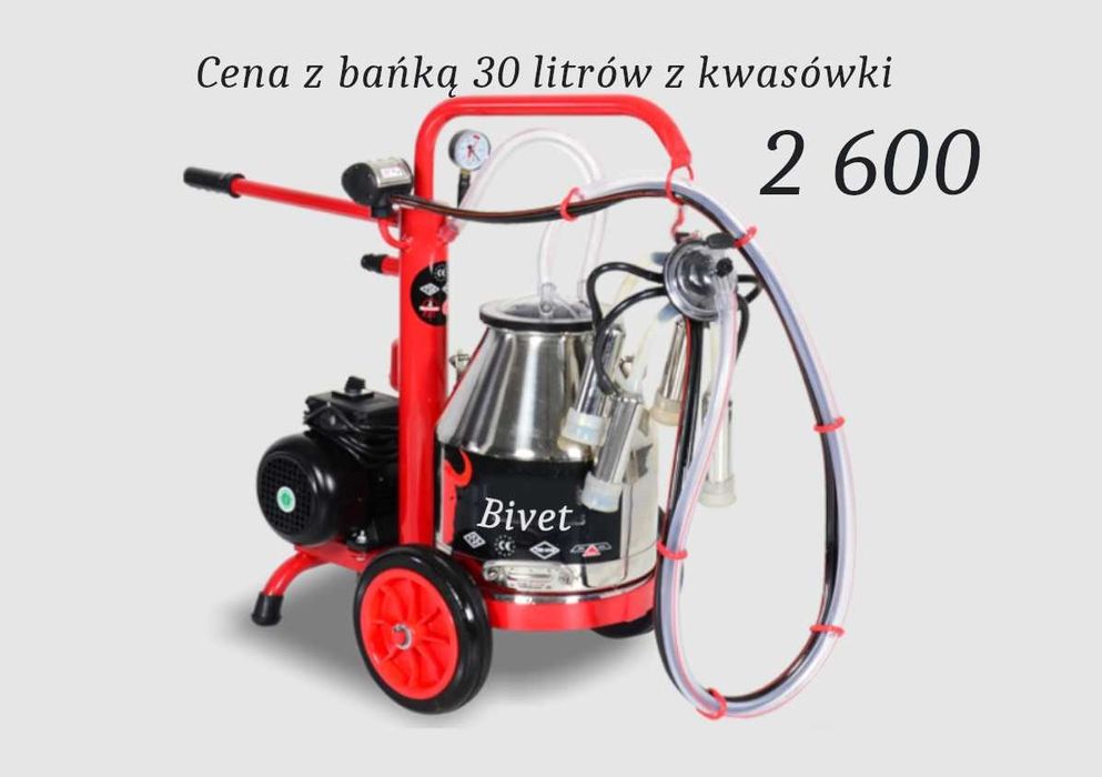 Dojarka do mleka konwiowa bańkowa mobilna dla krów krowy kóz METAL 30l