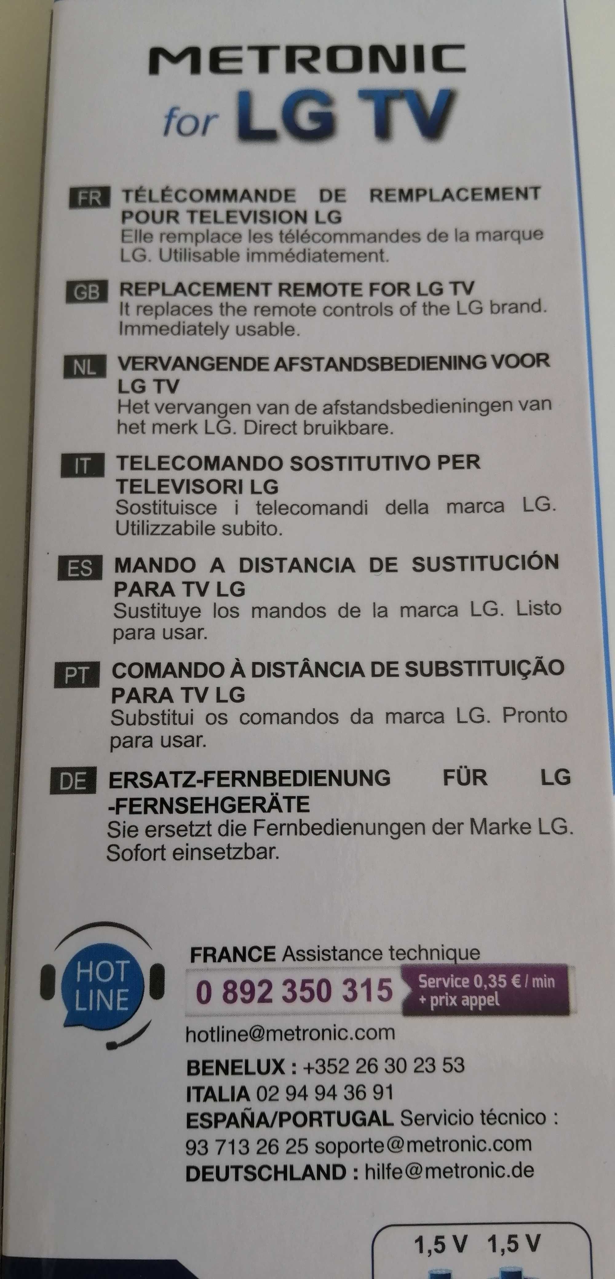 Comando para TV LG