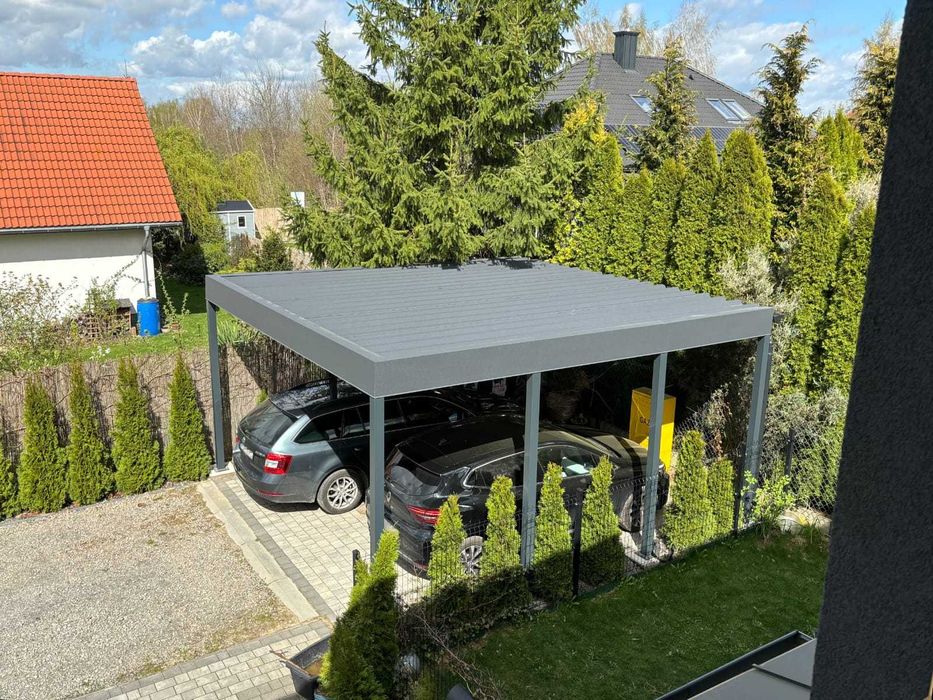 Wiata samochodowa, garażowa, dwustanowiskowa, carport, wiata