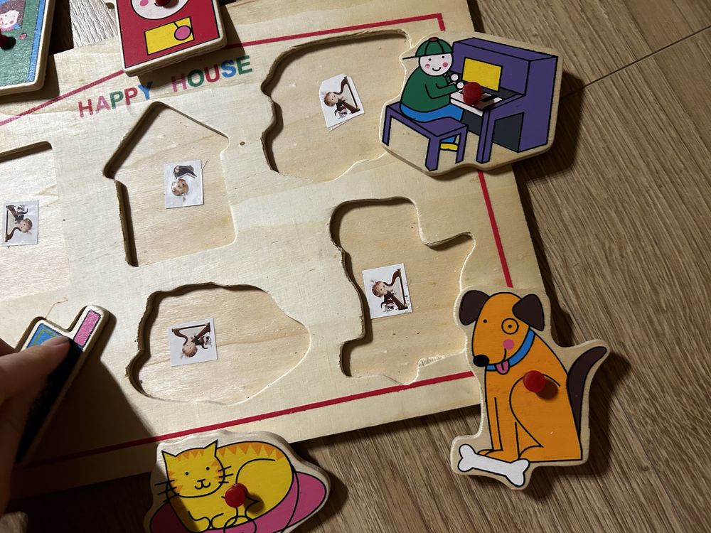 Układanka drewniana dla dzieci, puzzle drewniane