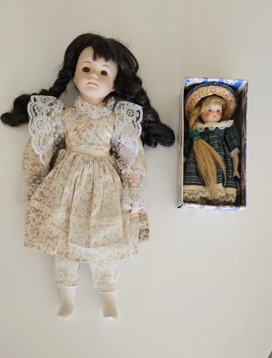2 bonecas de porcelana