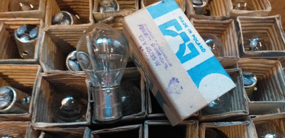 Żarówka nowa polamp 12v 45/35w ba20d jawa cz mz etz simson prl