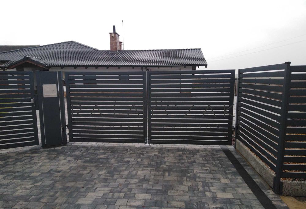 Przęsło profilowe nowoczesna palisada profile poziome panel