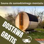 Sauna Ogrodowa Beczka samodzielny montaż FULL ZESTAW 2x2