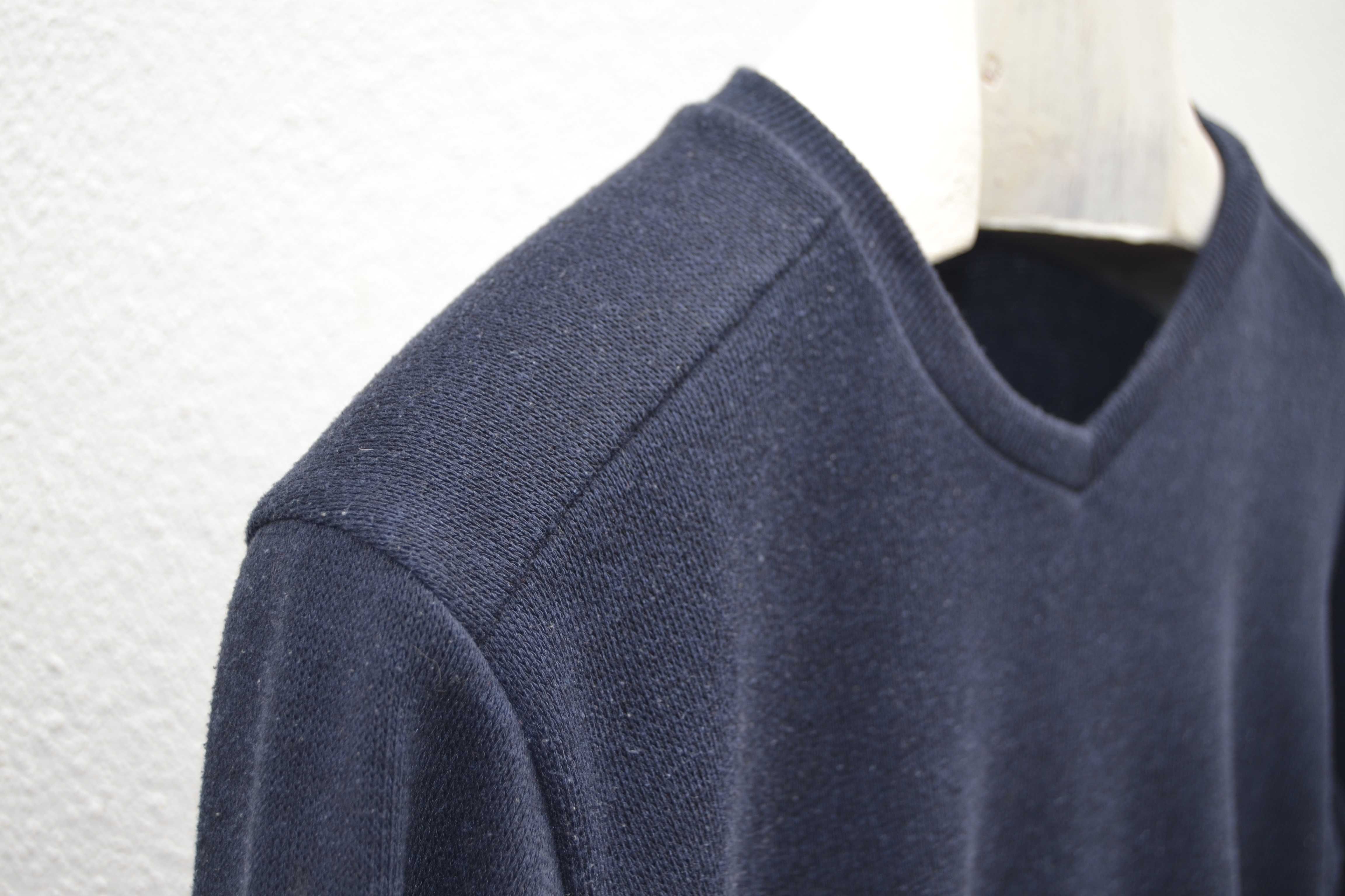 Camisola QUESHUA- decote em V Azul escuro