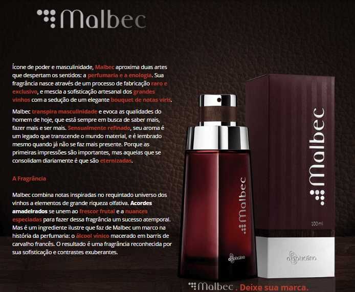 Perfume EDT masculino Malbec