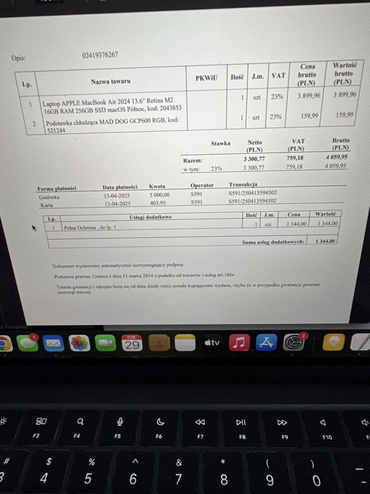 Laptop apple macbook air 2024