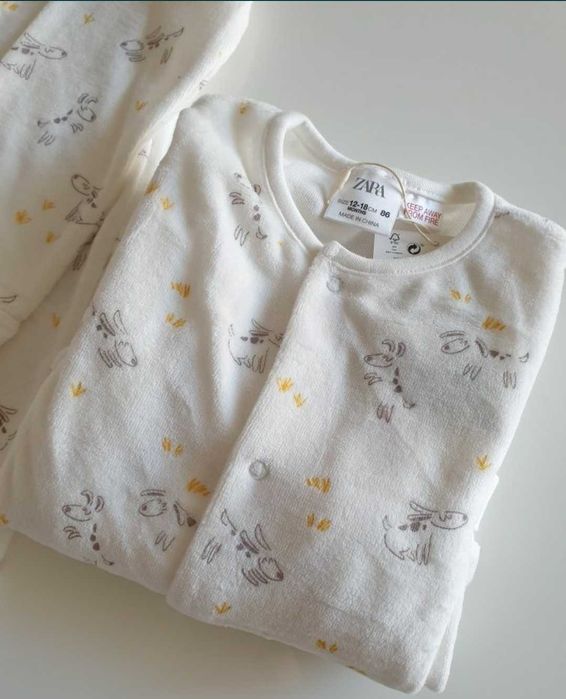 Вилюровый теплый слип zara 74