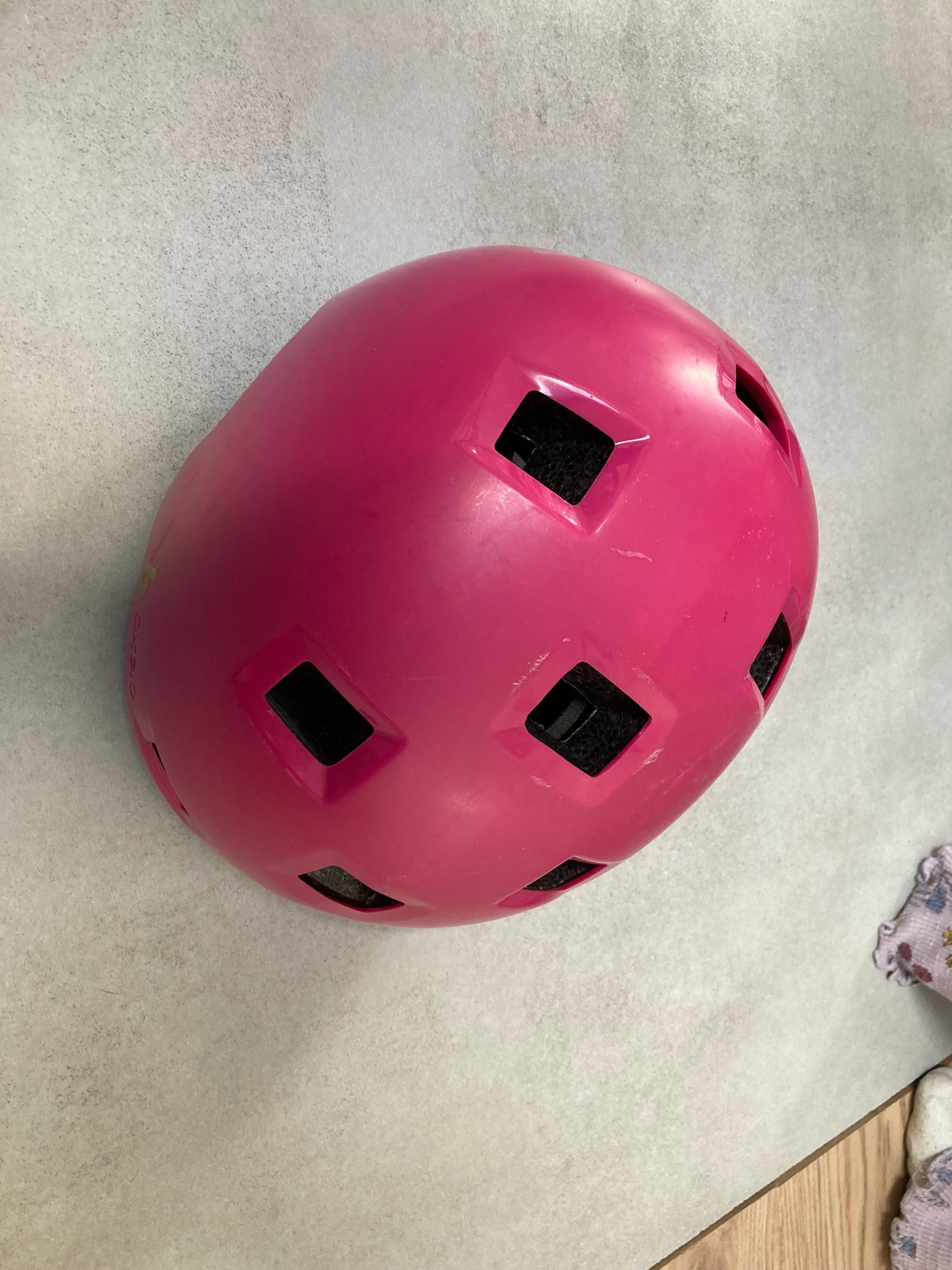 Różowy kask dziecięcy dziewczęcy Decathlon