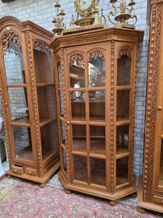 Witryna trapez 100 cm orient akacjowa Indie Tajlandia #1789 S. Węgrów