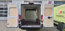 Zabudowa busa ze sklejki, ochrona paki Fiat Ducato Opel Movano L4H2