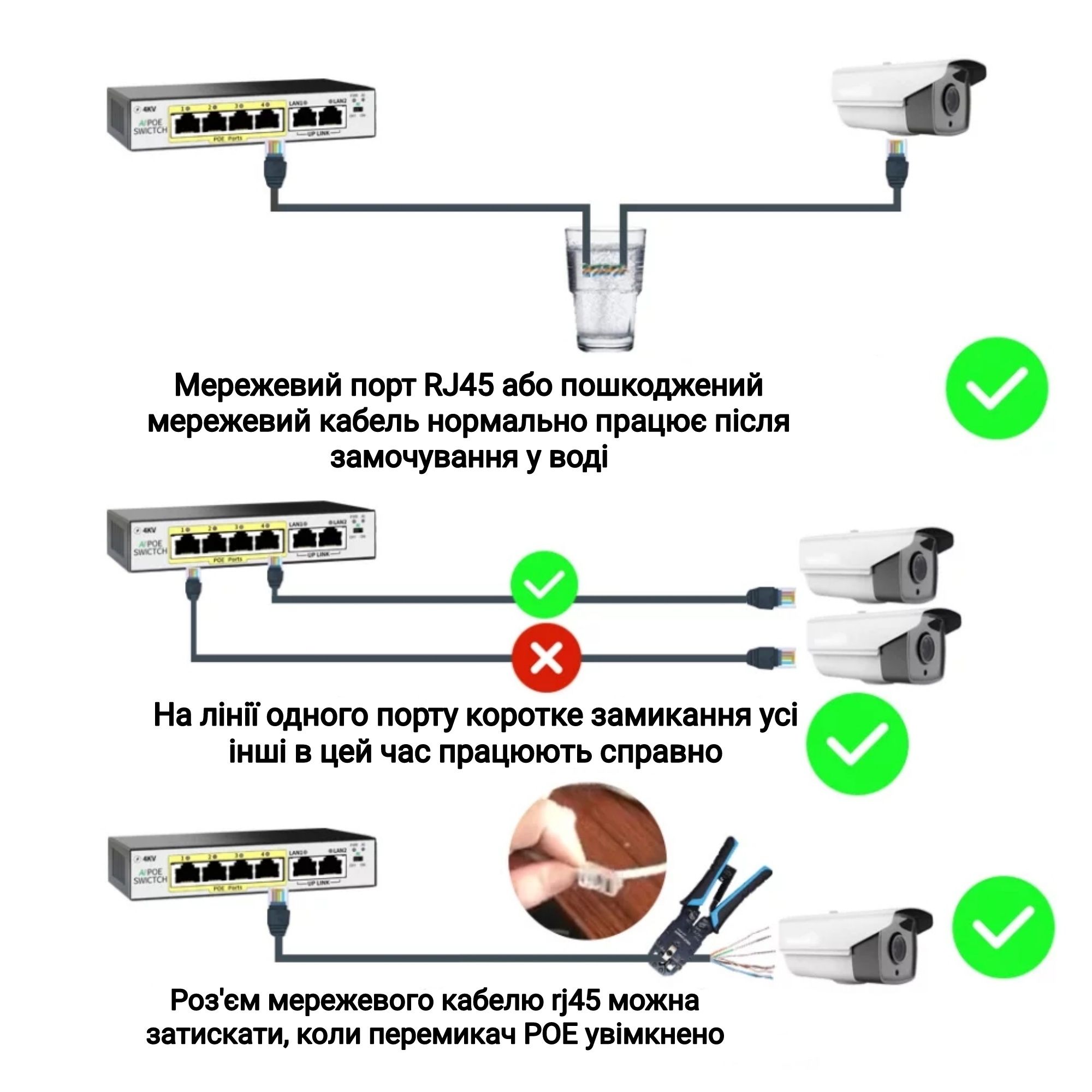 POE коммутатор switch HY-POE208D-Ver.5 NEW для відеоспостереження