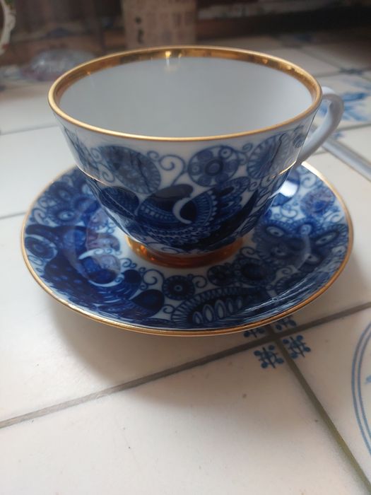 Чайна пара набір сервіз  ЛФЗ " Жар птица "