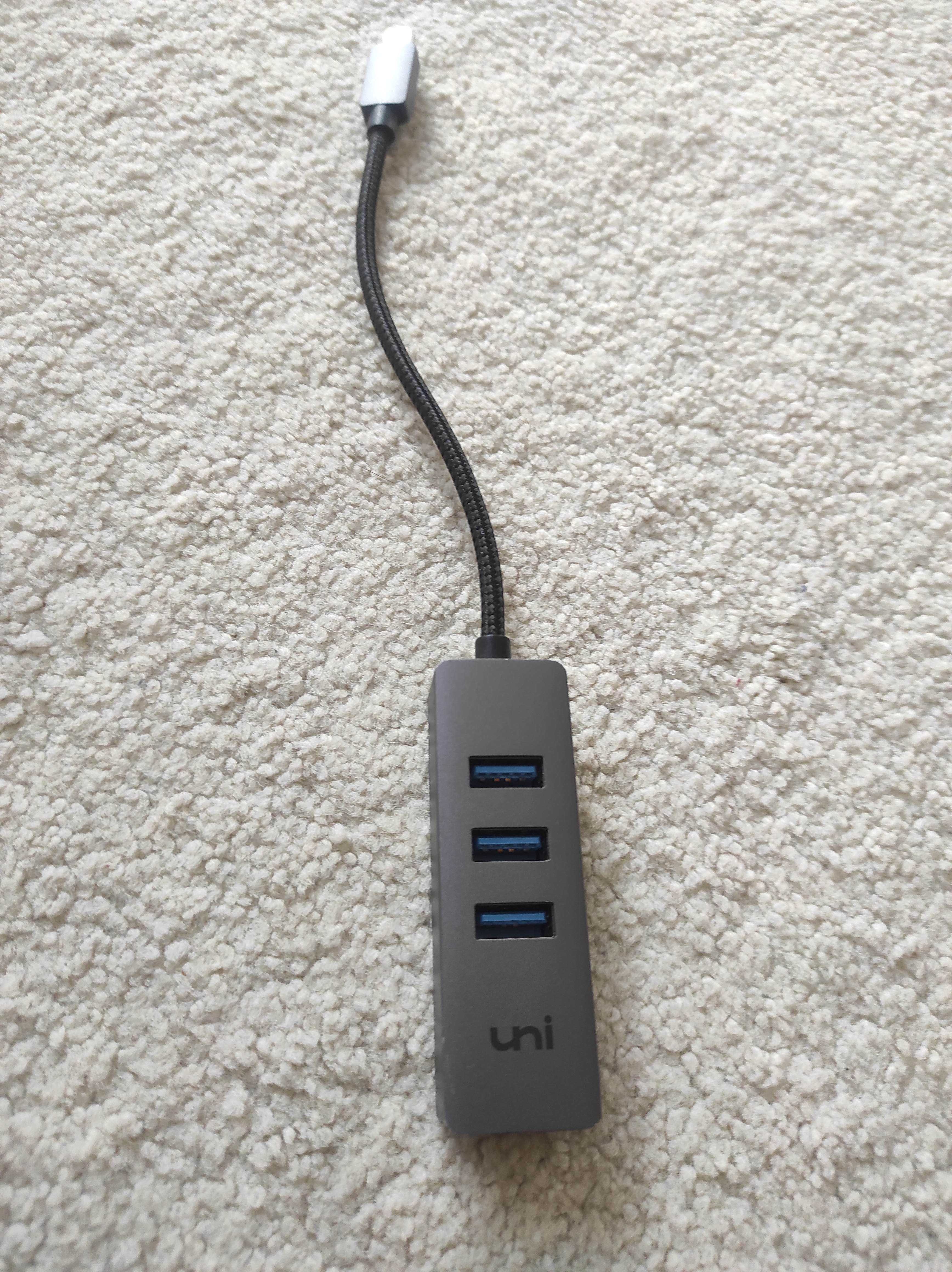 Adapter Hub USB 3.0 na Ethernet Gigabit, szybki koncentrator 3 x USB