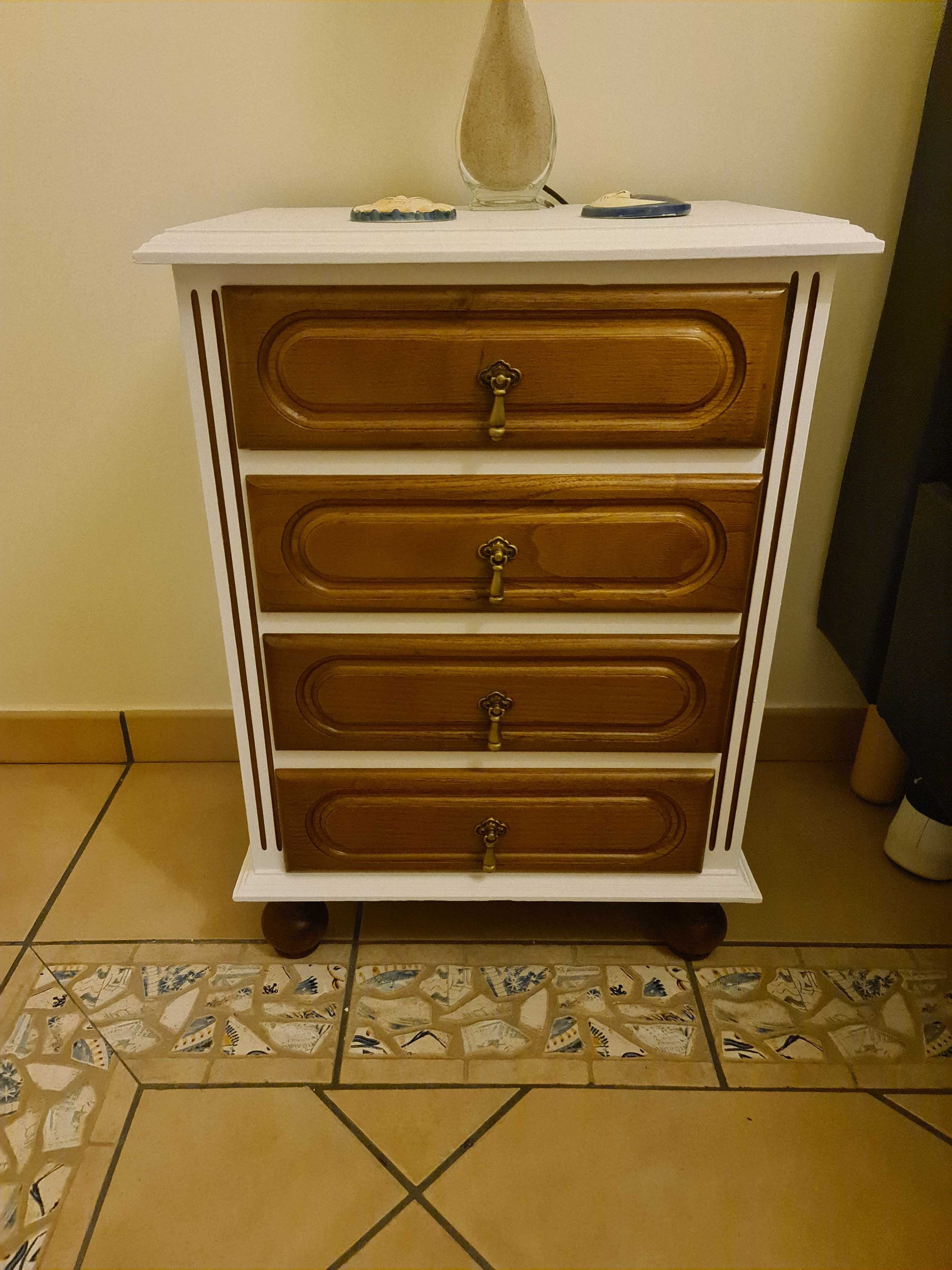 Par de Mesas de Cabeceira Mesinhas Madeira Wooden Oak Bedside Table