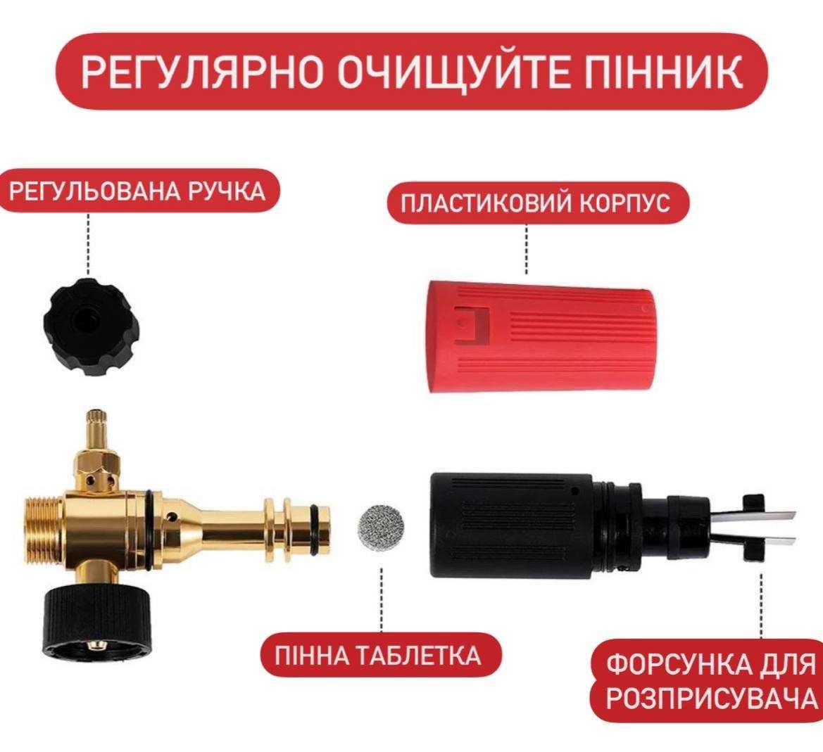 Пінна насадка для мінімийки/ пенник/ пенная насадка/ мойка авто