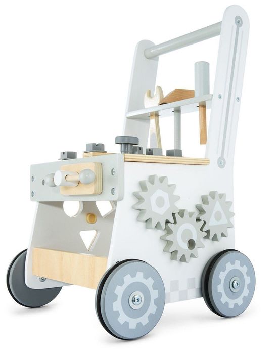 Mamabrum drewniany chodzik 3w1, pchacz + warsztat