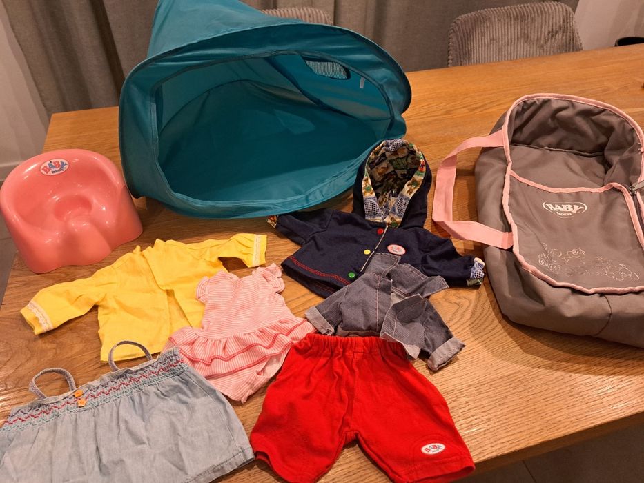 Baby born namiot nosidełko ubranka nocnik