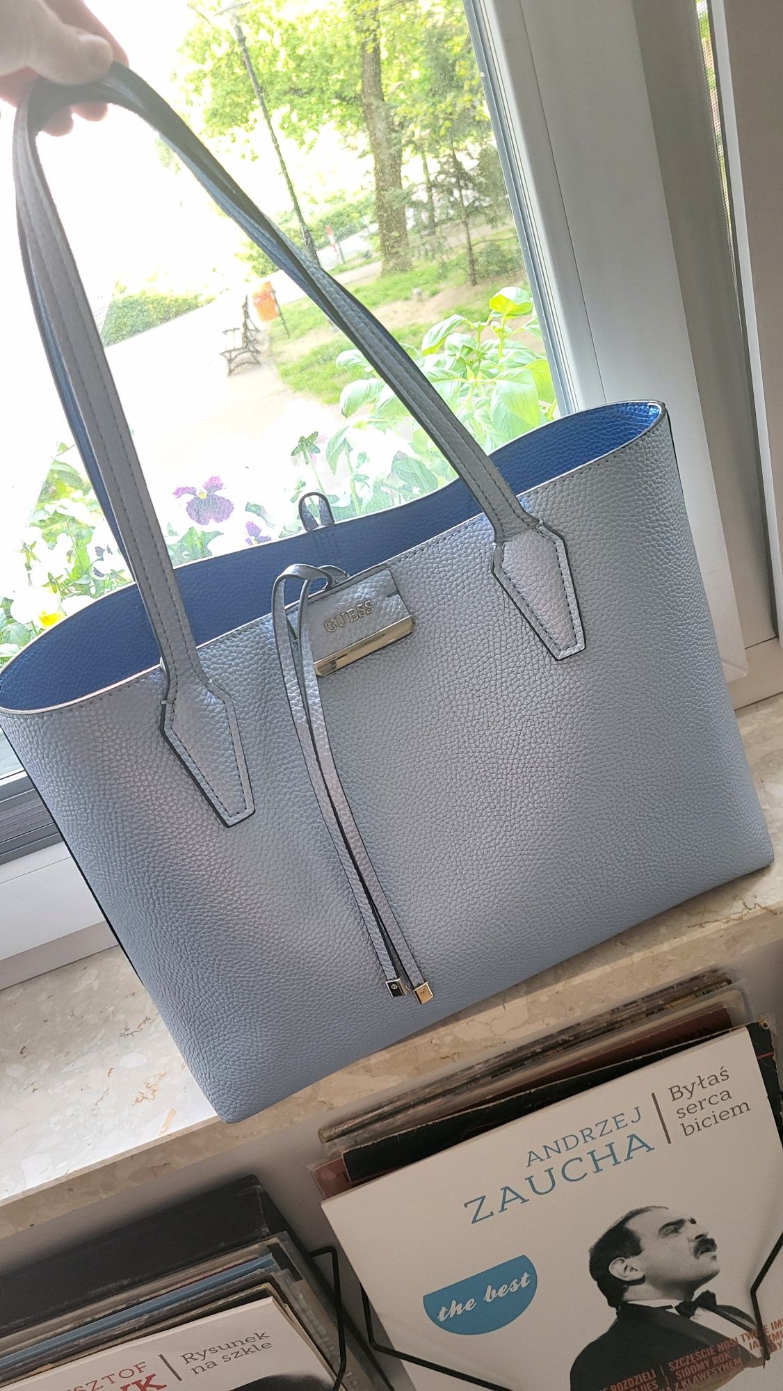 Torba shopper Guess dwustronna niebieska