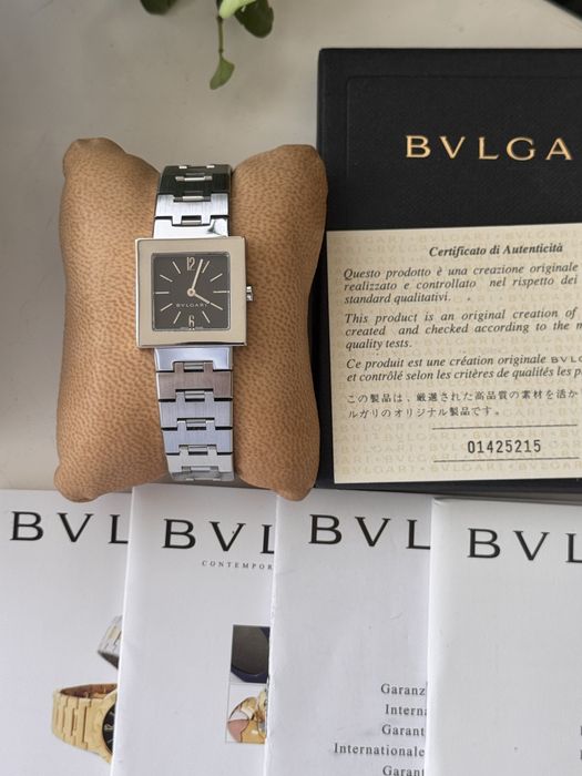 Bvlgari “Quadrato” 22mm com Caixa e Certificado